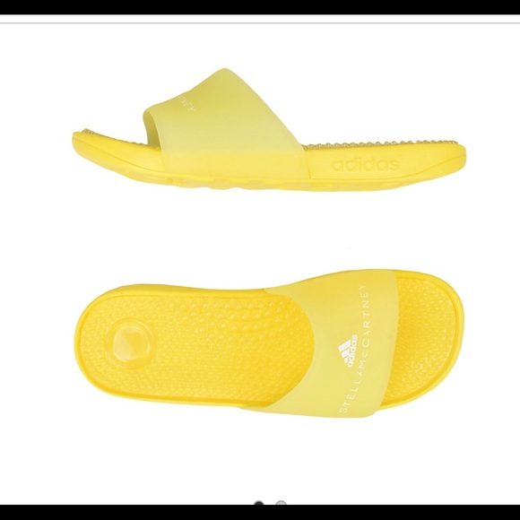 adidas neon yellow slides